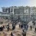 Aftermath of the Israeli raid on al-Shifa Hospital.