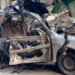 Ceasefire Talks Complicated 11 The car in which three sons of Hamas leader Ismail Haniyeh were reportedly killed in an Israeli air strike is pictured in the Shati camp, west of Gaza City.