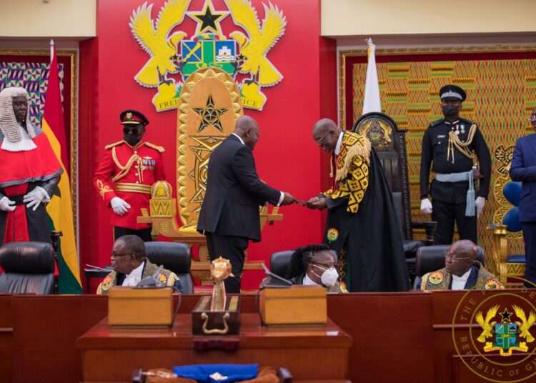 Ghana Grapples with the Consequences of a Hung Parliament 1 President Akufo-Addo and Speaker Alban Bagbin
