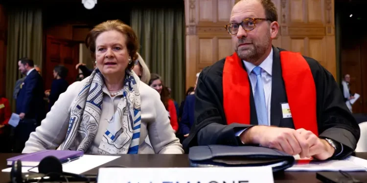 Nicaragua’s Accusations Rejected By Germany 1 Tania von Uslar-Gleichen, left, and Christian J Tams at The Hague, Netherlands.