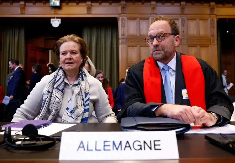 Nicaragua’s Accusations Rejected By Germany 1 Tania von Uslar-Gleichen, left, and Christian J Tams at The Hague, Netherlands.