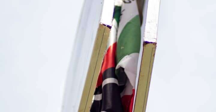 Some of the alleged Vandalized flag