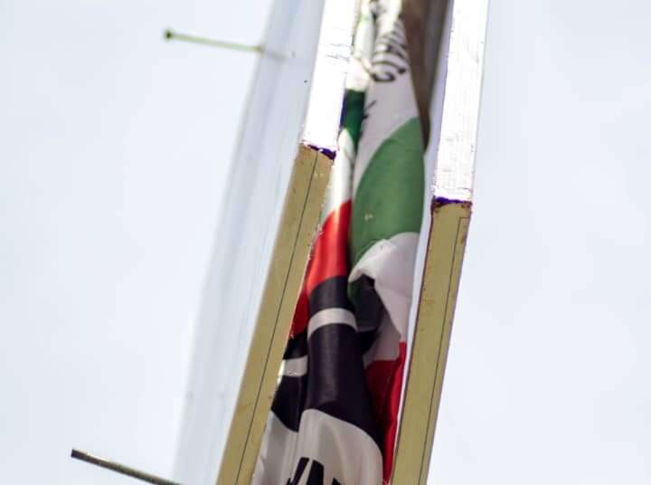 Some of the alleged Vandalized flag