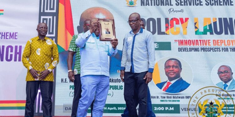 Government's National Service Policy to Enhance Capacity 1 Presient Akufo-Addo Launches National Service Policy
