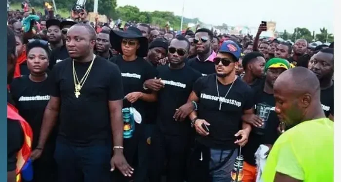 Celebrities protesting against 'dumsor'