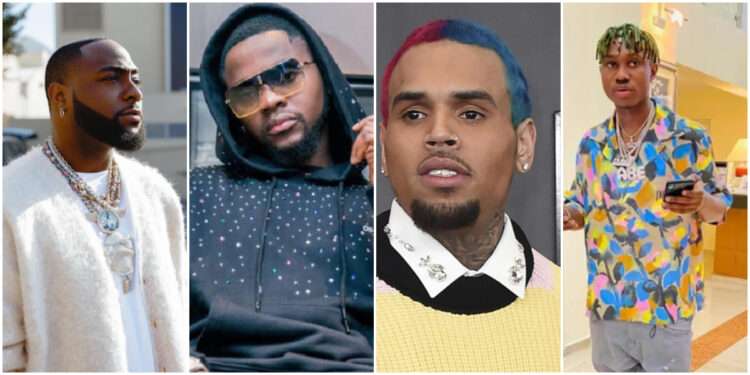 Davido Reveals Top Picks For Collaborations 1 Davido, Kizz Daniel, Chris Brown, and Zlatan