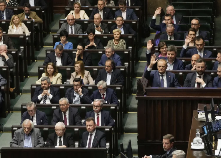 Polish Lawmakers Vote Towards Liberalising Abortion Laws 1 Members of Poland's parliament vote to liberalize Poland's strict abortion law on Friday, April 12, 2024.