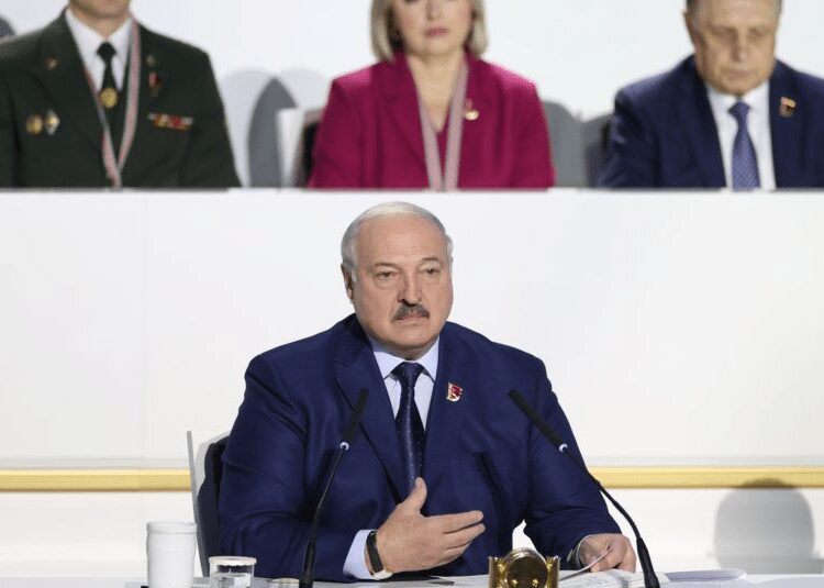 Alexander Lukashenko, Belarusian President.