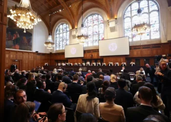 ICJ Urged To Order A Halt To Israel’s Rafah Assault 3 South African and Israeli delegations sit in front of the judges at the ICJ at a hearing in which South Africa requests new emergency measures against Israel due to its attacks on Rafah.
