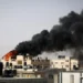 Gaza Completely Cut Off From Aid 12 Smoke rises from a fire in a building caused by Israel’s bombardment in Rafah on May 10, 2024.