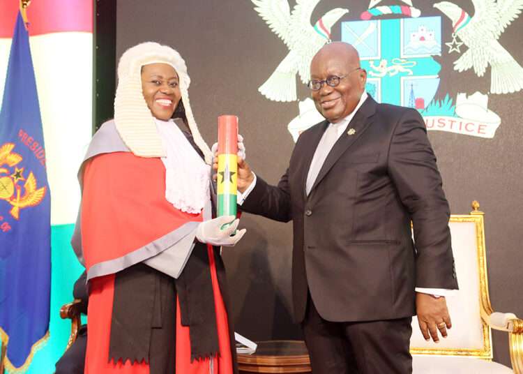 Chief Justice Gertrude Torkornoo and President Akufo-Addo