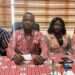 NUGS President Kyeremeh Oppong Daniel together with other Executives