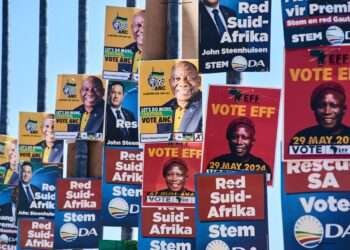 Mda Urges Lawmakers to Address Corruption In South Africa 1 Posters of some candidates of South Africa's upcoming elections