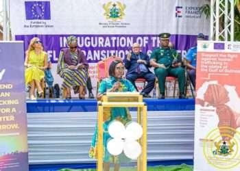 Inauguration of Transit Shelter for Human Trafficking Victims in Aflao 4 Hon. Dakoa Newman, Minister for Gender, Children, and Social Protection