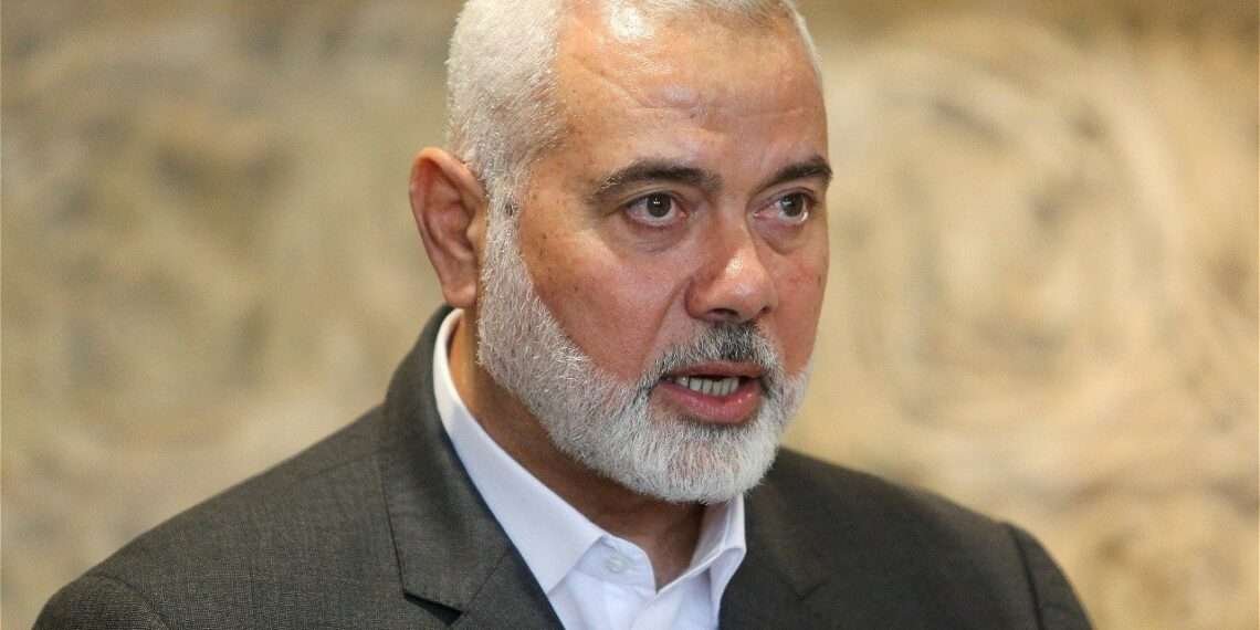 Palestinian group Hamas' top leader, Ismail Haniyeh.