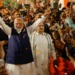 Indian Prime Minister Narendra Modi arrives at his Bharatiya Janata Party’s headquarters in New Delhi.