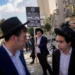 A protest against the recruitment of the ultra-Orthodox into the Israeli military in Jerusalem in April, 2024.