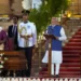 Modi Takes Oath Of Office For Third Term 12 Narendra Modi, right, is sworn-in as the Prime Minister by President Droupadi Murmu, left, at the Rashtrapati Bhawan in New Delhi.