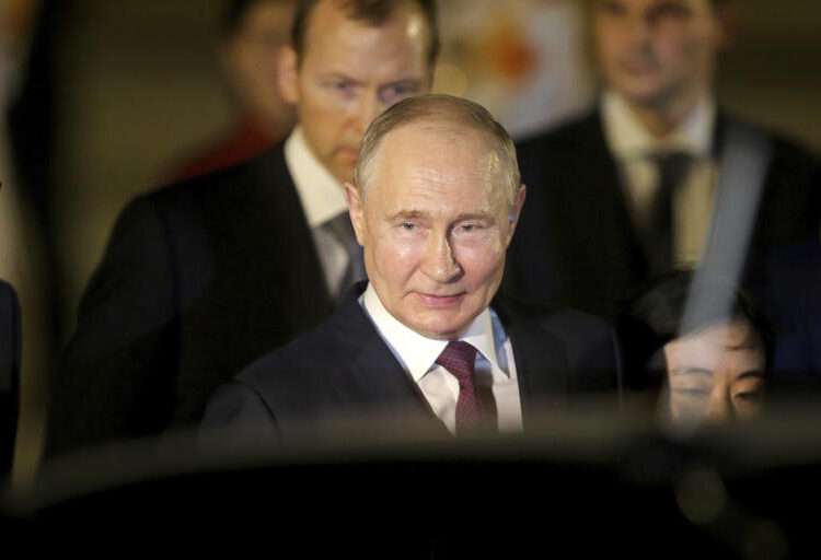 Russia Gives Signals Of Non-Isolation In Asia 1 Russian President Vladimir Putin arrives at the Noi Bai International Airport in Hanoi, Vietnam, Thursday, June. 20, 2024.