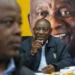 Cyril Ramaphosa at an ANC meeting to form a government