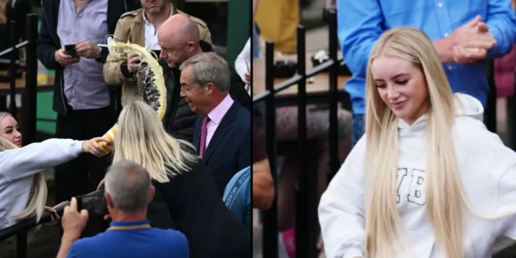 Nigel Farage Caught In Another Milkshake Protest 1 Nigel Farage douched in milkshake