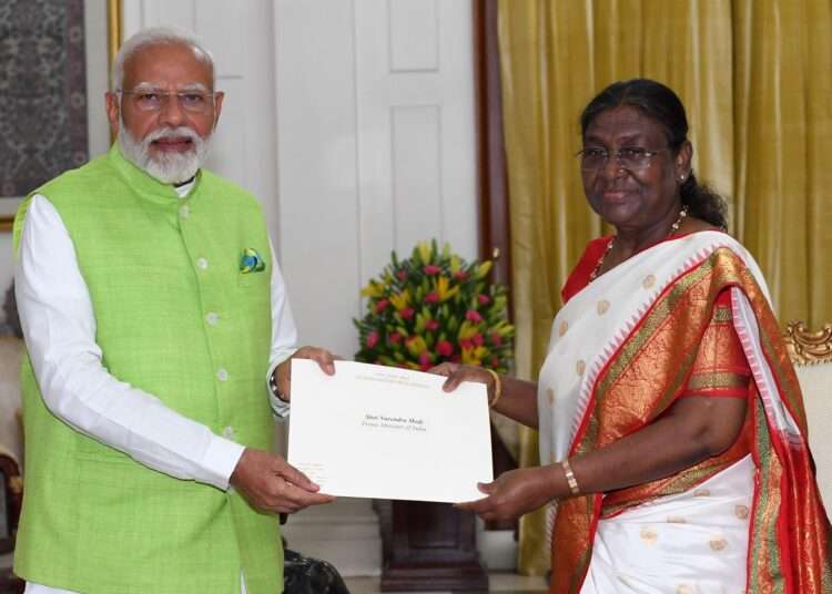 Indian Prime Minister, Narendra Modi and President of India, Droupadi Murmu.