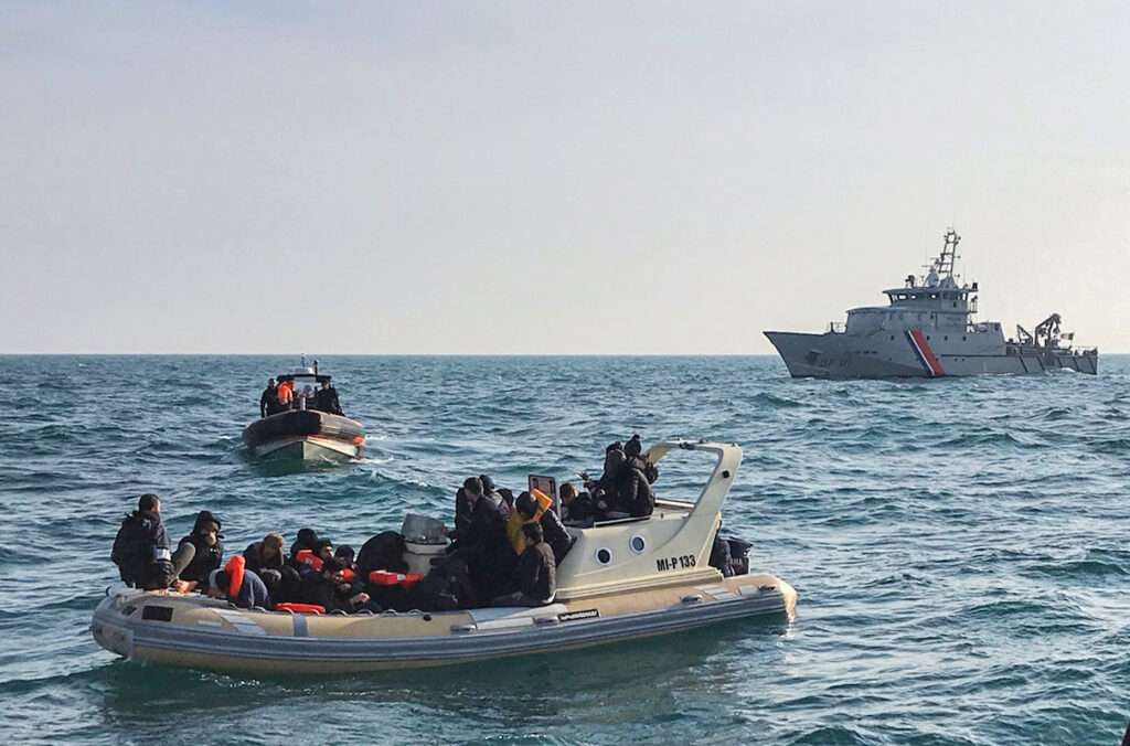 Migrants crossing the English Channel to the UK