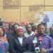 Phylliss Naa Koryoo Okunor in a picture with some National Executive of the NDC following her release by the Ghana Police Service