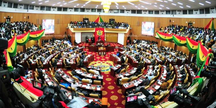 The Chamber of Ghana's Parliament