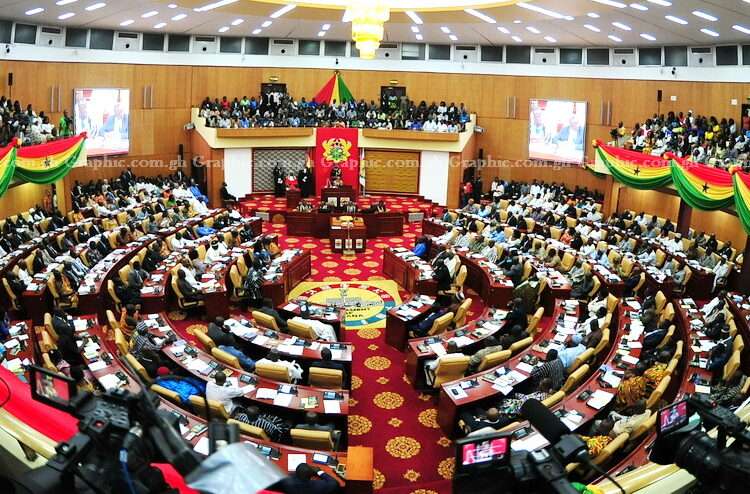 The Chamber of Ghana's Parliament