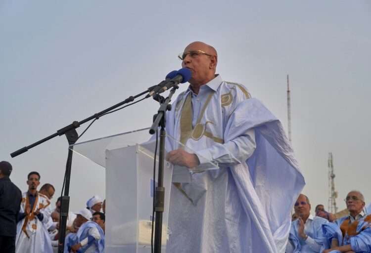 Mauritania's President Ghazouani Ends Campaign With Promise Of Better Future 1 President Mohamed Ould Ghazouani campaigning