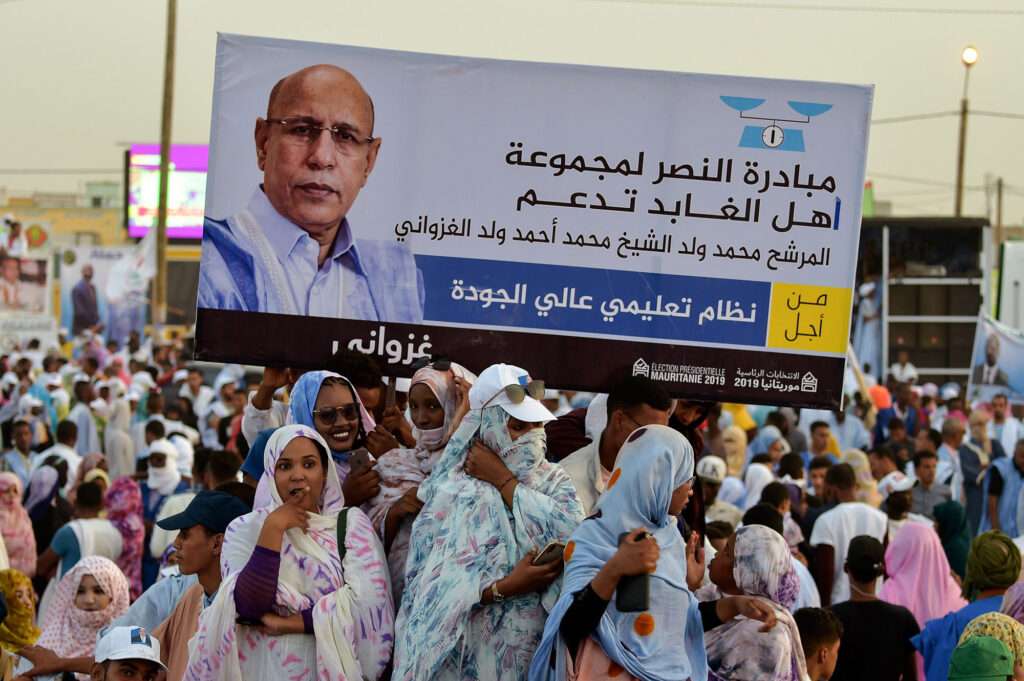 President Mohamed Ould Ghazouani supporters