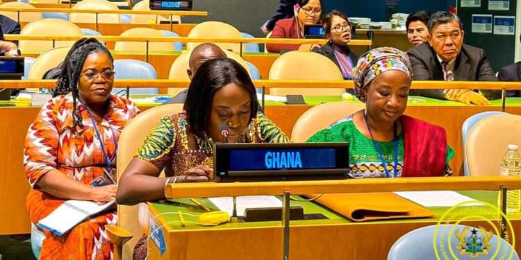 Ghana Defends State Report on Disability Rights at UN Committee 1 Hon. Dakoa Newman, Minister for Gender, Children, and Social Protection