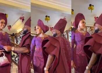 Chivido2024: First Glimpse of Davido, Chioma in Traditional Wedding Matching Outfits 1 Chioma Adeleke and her husband, Davido Adeleke