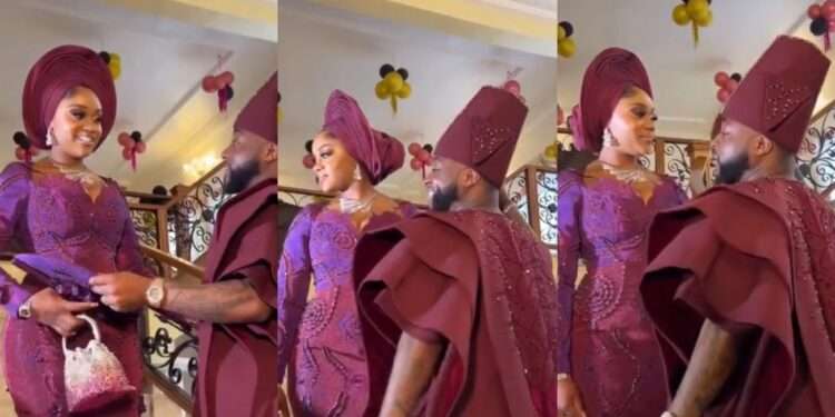 Chivido2024: First Glimpse of Davido, Chioma in Traditional Wedding Matching Outfits 1 Chioma Adeleke and her husband, Davido Adeleke