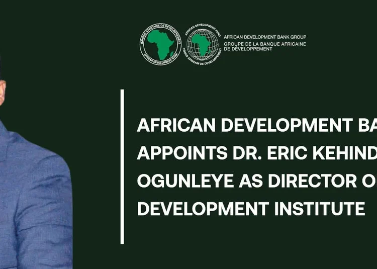 Dr. Eric Kehinde Ogunleye Appointed Director of African Development Institute 1 Dr. Eric Kehinde Ogunleye Appointed Director of African Development Institute