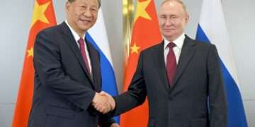 Chinese President Xi Jinping and Russian President Vladimir Putin.