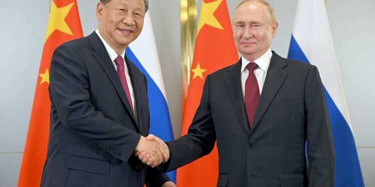 Chinese President Xi Jinping and Russian President Vladimir Putin.