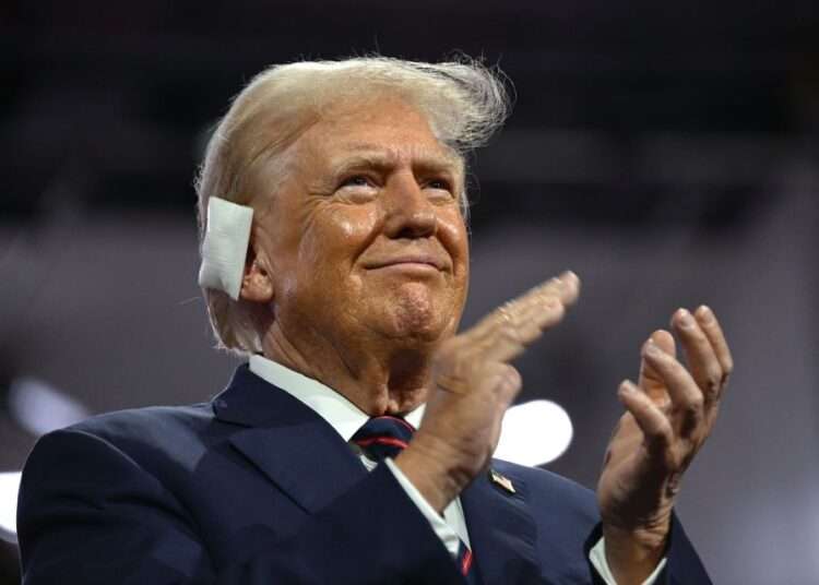 Trump Poised To Accept Nomination On RNC Last Day 1 Donald Trump at the 2024 Republican National Convention in Milwaukee, on July 17, 2024.