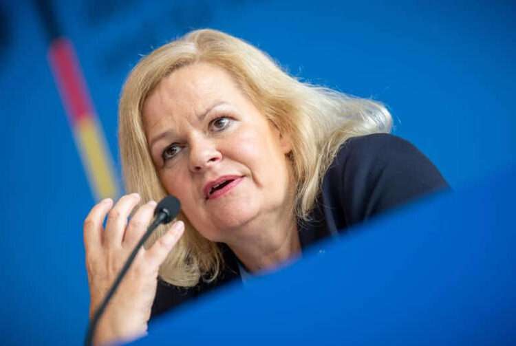 Germany's Interior Minister, Nancy Faeser.