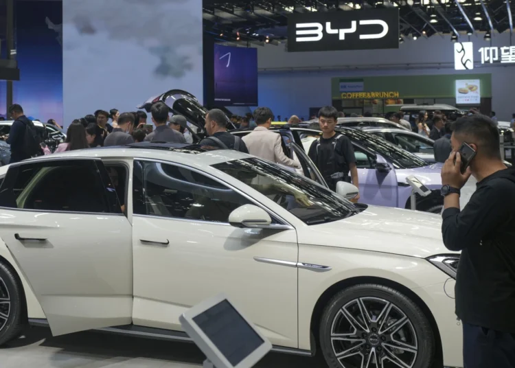 EU Raises Tariffs on Chinese Electric Vehicles Amid Subsidy Dispute 1 BYD Auto Show in Beijing, China
