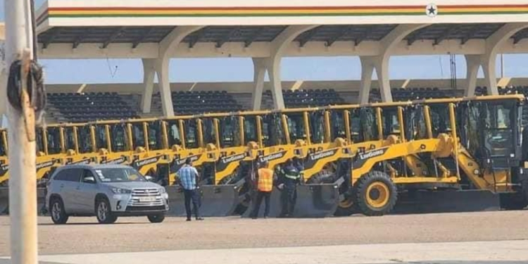 Some of the road construction equipment procured under the District Road Improvement Programme (DRIP).