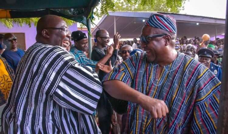 Dr. Mahamudu Bawumia, the Flagbearer of the NPP and former President John Dramani Mahama, the Flagbearer of the NDC