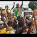 Some Ghanaian Youth protesting against economic hardship and perceived corruption