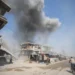 Smoke rises following Israeli bombardment in Khan Younis.