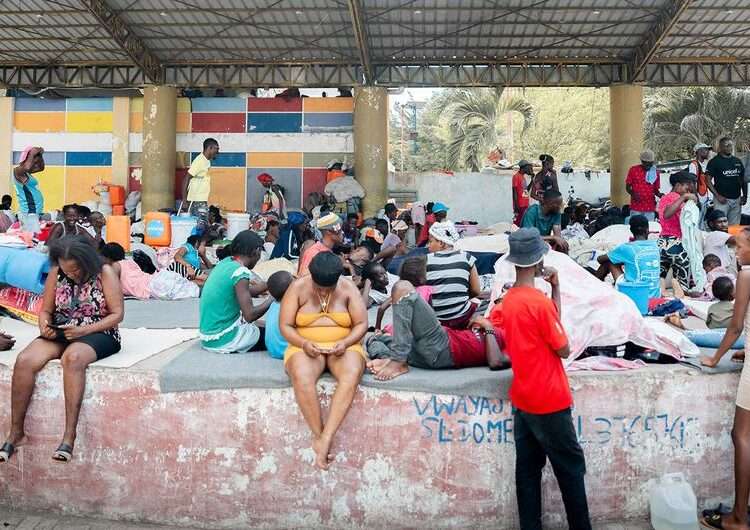 Haiti's Displaced Women Face Unprecedented Crisis 1 A makeshift site for internally displaced people in Léogâne, Haiti
