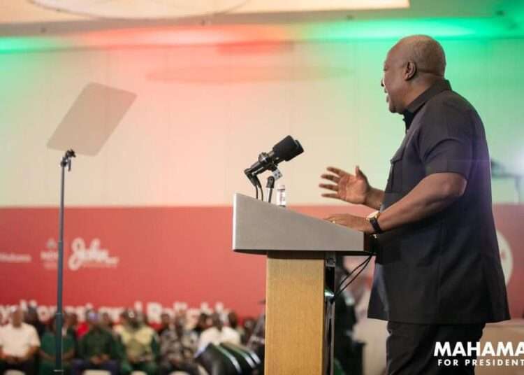 Joyce Bawah Mogtari Underscores Mahama's Resolute Stance Against Corruption 1 Former President John Dramani Mahama, Flagbearer Speaking at his recent media encounter
