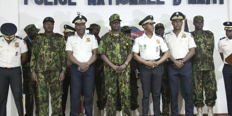 Kenyan-Led Force in Haiti Vows Success 1 Haitian and Kenyan police after the press conference