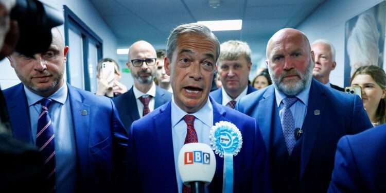 Reform UK Faces Parliament Tour Rule Breach Controversy 1 Nigel Farage and some Reform UK members