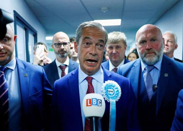 Reform UK Faces Parliament Tour Rule Breach Controversy 1 Nigel Farage and some Reform UK members